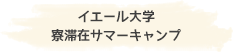 イエール大学 寮滞在サマーキャンプ